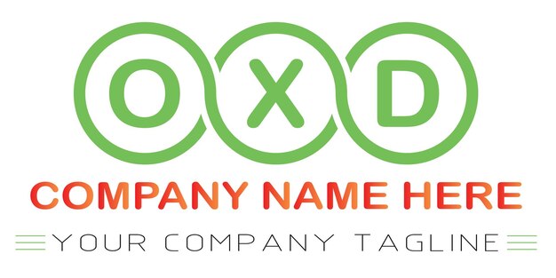 Diseño de logotipo de letra OXD