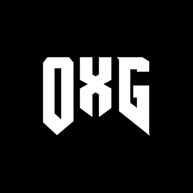 Diseño de logotipo de letra OXG para la compañía de tecnología OXG diseño de logotipo combinación de colores blanco y negro OXG logotipo OXG vector OXG diseño OXG icono OXG alfabeto OXG tipografía diseño de logotip
