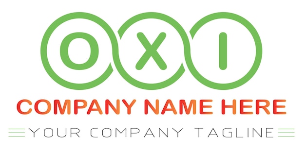 Diseño de logotipo de letra OXI