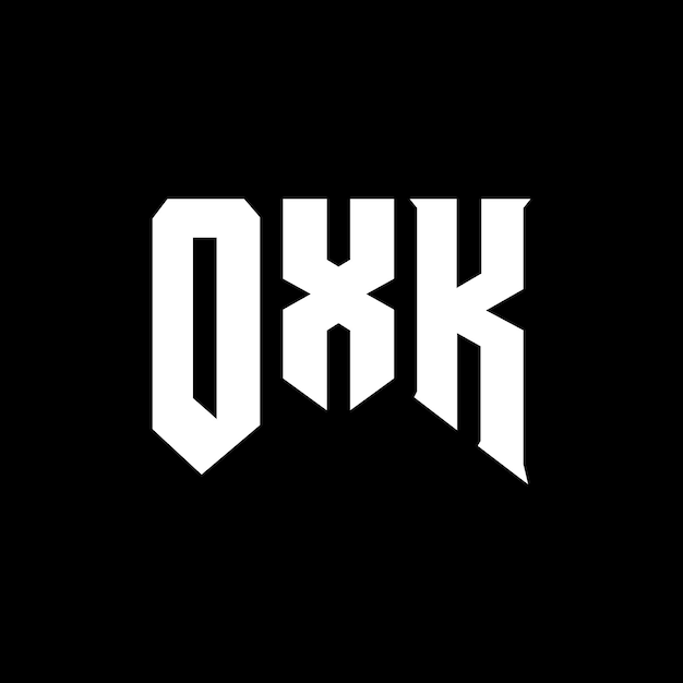 Diseño de logotipo de letra OXK para una empresa de tecnología OXK diseño de logotipo combinación de colores blanco y negro OXK logotipo OXK vector OXK diseños OXK icono OXK alfabeto OXK tipografía diseño de logotip