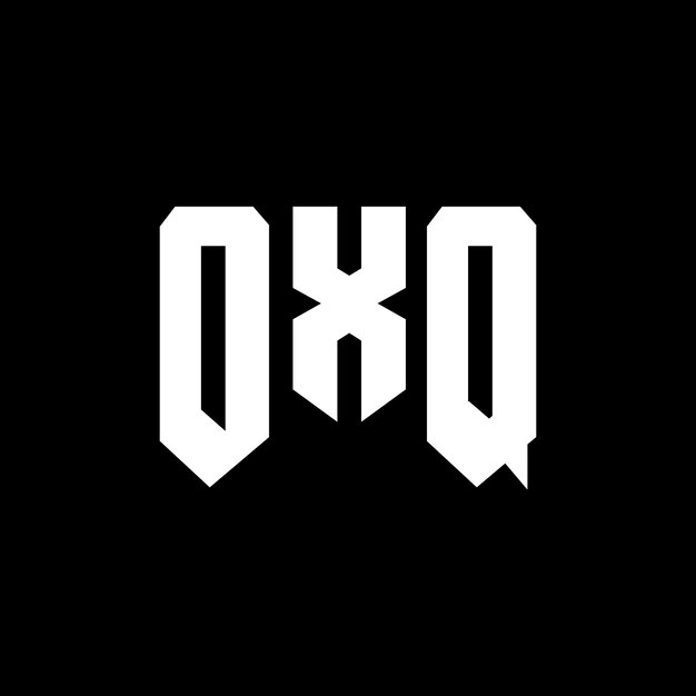 Diseño de logotipo de letra OXQ para la compañía de tecnología OXQ diseño de logotipo combinación de colores blanco y negro OXQ logotipo OXQ vector OXQ diseños OXQ icono OXQ alfabeto OXQ tipografía diseño de logotip