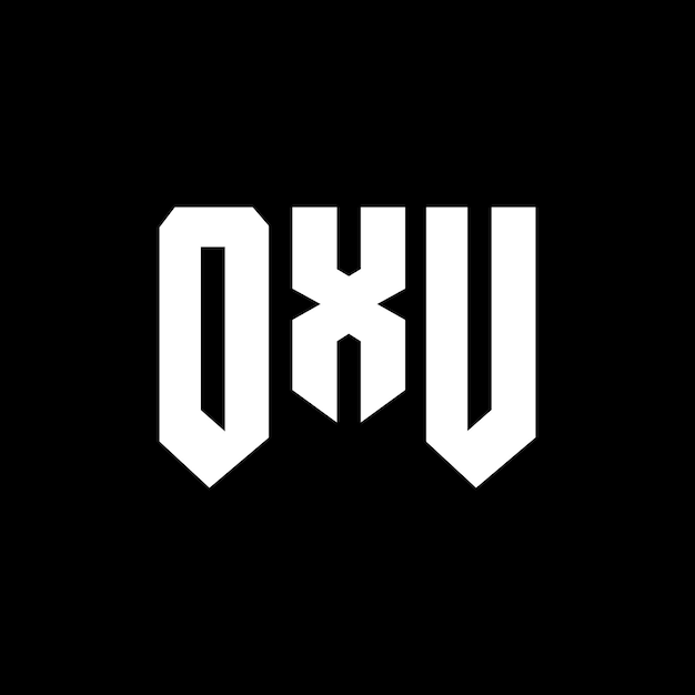Diseño de logotipo de letra OXU para la compañía de tecnología OXU diseño de logotipo combinación de colores blanco y negro OXU logotipo OXU vector OXU diseño OXU icono OXU alfabeto OXU tipografía diseño de logotip