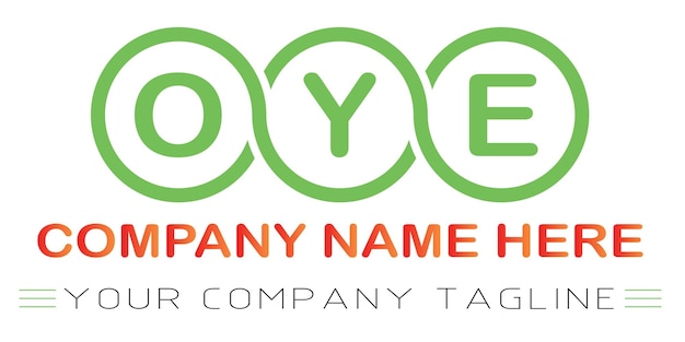 Diseño de logotipo de letra OY
