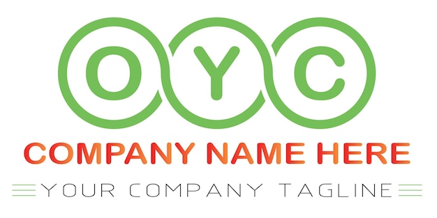Diseño de logotipo de letra OYC