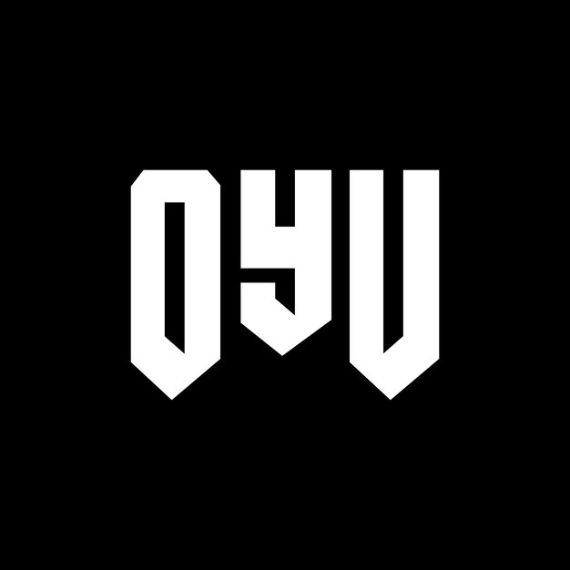 Diseño de logotipo de letra OYU para una empresa de tecnología Diseño del logotipo OYU combinación de colores blanco y negro OYU logo OYU vector OYU diseño OYU icono OYU alfabeto OYU tipografía diseño del logotipo