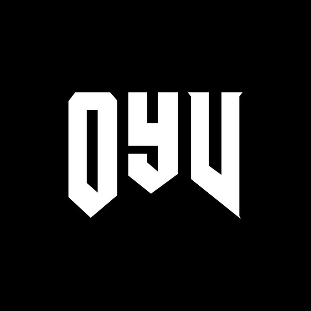 Diseño de logotipo de letra OYV para una empresa de tecnología Diseño del logotipo OYV combinación de colores blanco y negro OYV logotipo Vector OYV diseño OYV icono OYV alfabeto OYV tipografía diseño del logotipo