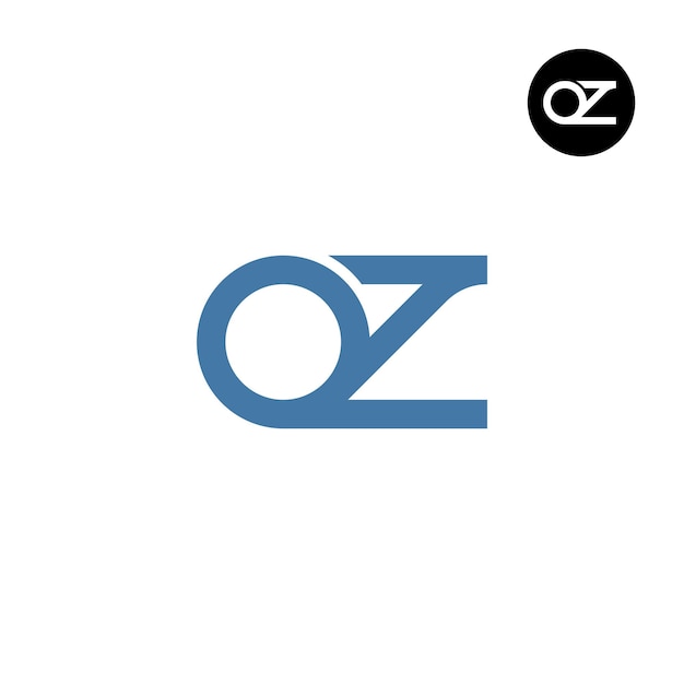 Diseño del logotipo de la letra OZ Monogram