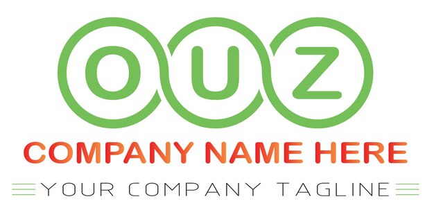 Diseño de logotipo de letra OZ