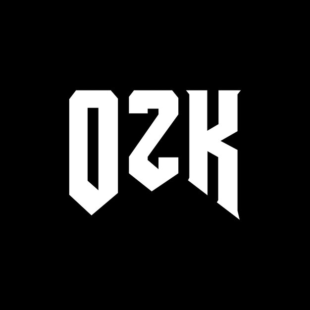 Diseño de logotipo de letra OZK para una empresa de tecnología Diseño del logotipo OZK combinación de colores blanco y negro OZK logotipo Vector OZK diseño OZK icono OZK alfabeto OZK tipografía diseño del logotipo