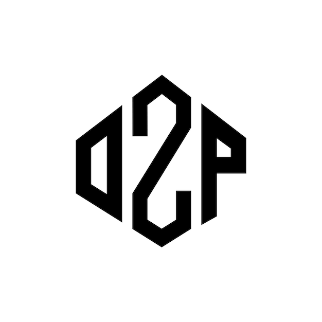 Diseño del logotipo de la letra OZP con forma de polígono OZP poligono y forma de cubo diseño del logotipo OZP hexágono patrón del logotipo vectorial colores blanco y negro OZP monograma logotipo de negocios e inmobiliario