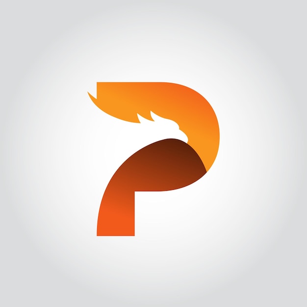 Diseño del logotipo de la letra P con archivos vectoriales