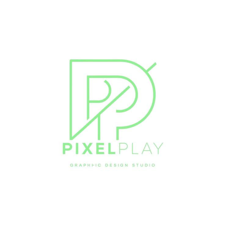 Vector diseño del logotipo de la letra p para un diseño gráfico