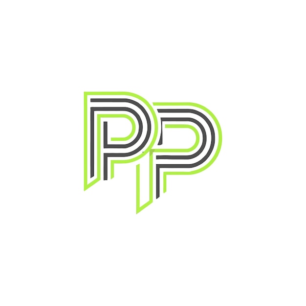 Diseño del logotipo de la letra P para un diseño gráfico