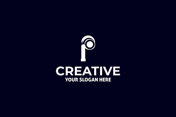 Vector diseño de logotipo de letra p logotipo de letra p logotipo de p logotipo de letra p minimalista moderno