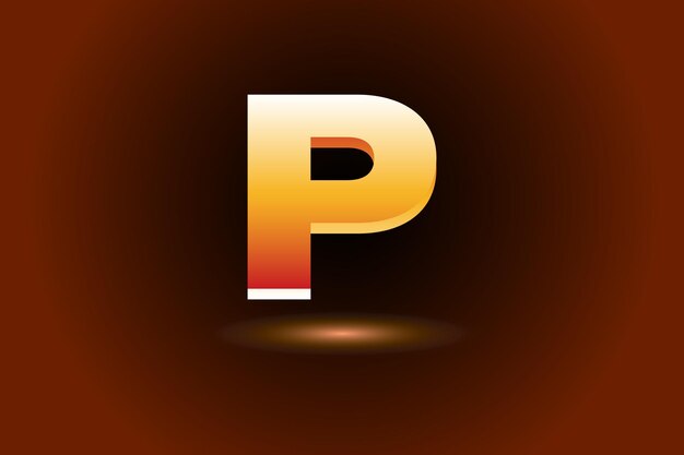 Diseño del logotipo de la letra P o del diseño de la fuente de la carta P o del logotipo del alfabeto P