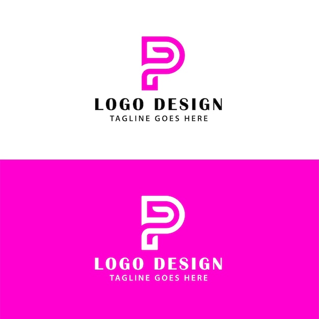 Diseño de logotipo de letra P o PP con formato vectorial
