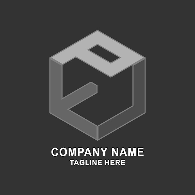 Diseño del logotipo de la letra P T J Polígono