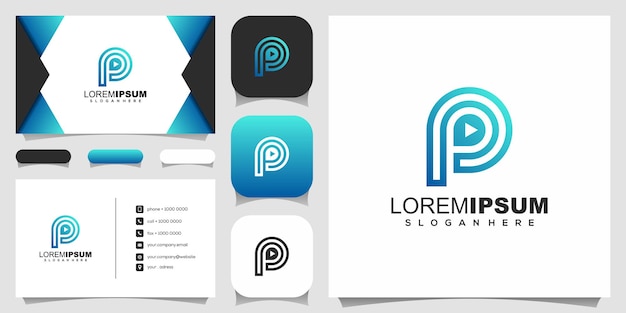 Diseño de logotipo letra p