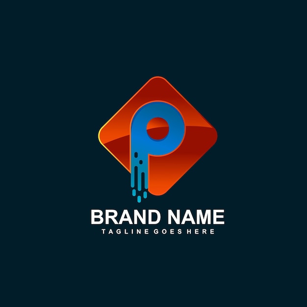Diseño de logotipo letra p
