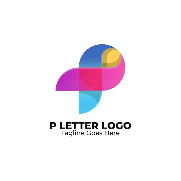 Diseño de logotipo de letra P