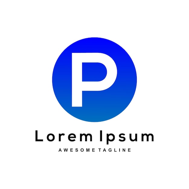 Diseño de logotipo de letra P