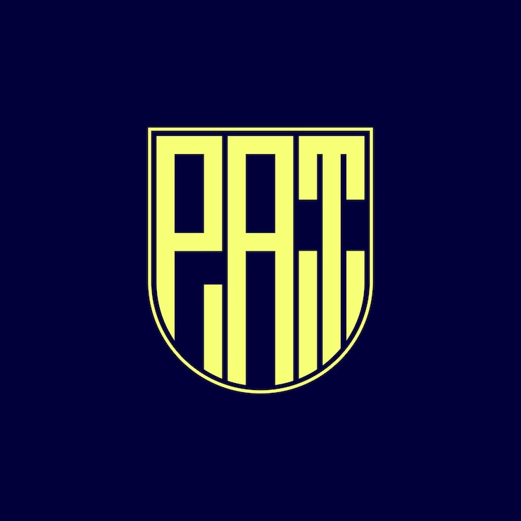 Vector diseño del logotipo de la letra pat