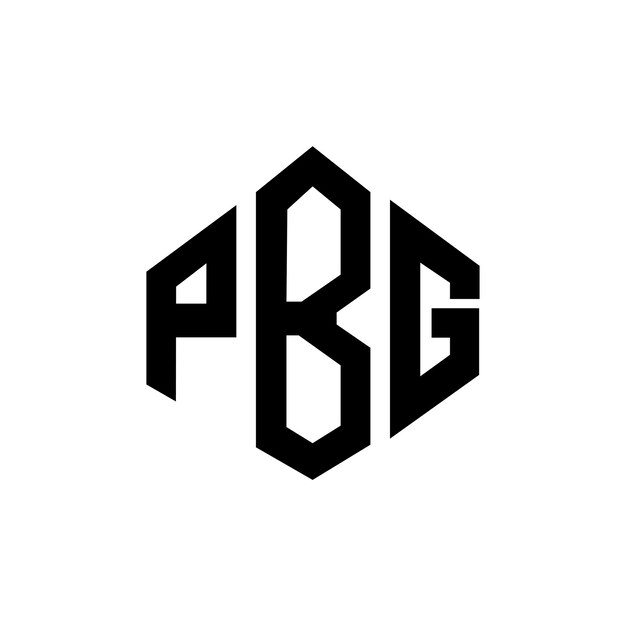 Vector diseño del logotipo de la letra pbg con forma de polígono pbg diseño del logotipo en forma de póligono y cubo pbg hexágono modelo de logotipo vectorial colores blanco y negro pbg monograma logotipo de negocios e inmobiliario