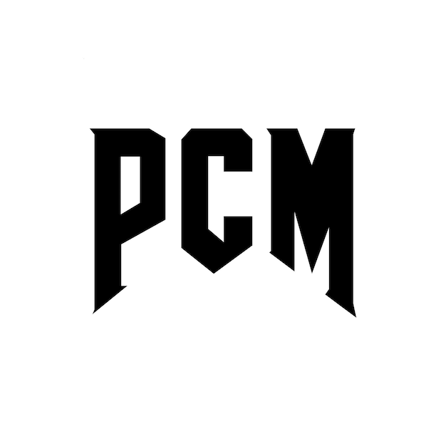 Diseño de logotipo de letra PCM para una empresa de tecnología Diseño del logotipo PCM combinación de colores blanco y negro Diseño del Logotipo PCM Vector PCM Diseño del icono PCM Alfabeto PCM Tipografía del logotipo Diseño
