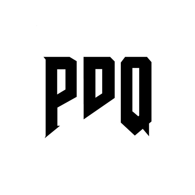 Diseño de logotipo de letra PDQ para una empresa de tecnología Diseño del logotipo PDQ combinación de colores blanco y negro PDQ logo PDQ vector PDQ diseño PDQ icono PDQ alfabeto PDQ tipografía diseño del logotipo