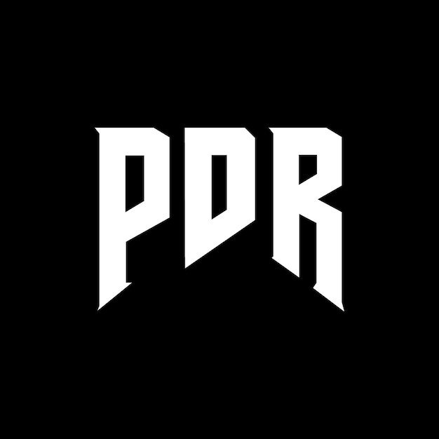 Diseño de logotipo de letra PDR para la empresa de tecnología PDR diseño de logotipo PDR combinación de colores blanco y negro PDR logo PDR vector PDR diseño PDR icono PDR alfabeto PDR tipografía diseño del logotipo
