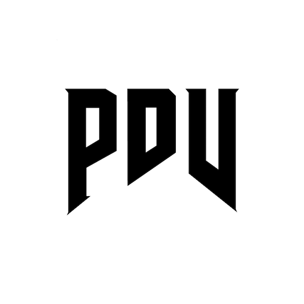 Diseño de logotipo de letra PDV para una empresa de tecnología Diseño de Logotipo PDV combinación de colores blanco y negro PDV logotipo PDV vector PDV diseño PDV icono PDV alfabeto PDV tipografía diseño de logotipo