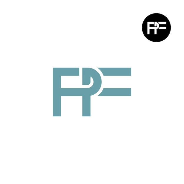 Diseño del logotipo de la letra PF Monogram