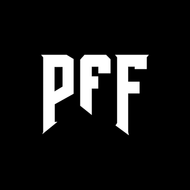 Diseño de logotipo de letra PFF para una empresa de tecnología Diseño del logotipo PFF combinación de colores blanco y negro PFF logo PFF vector PFF diseño PFF icono PFF alfabeto PFF tipografía diseño del logotipo