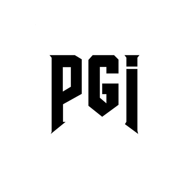 Diseño de logotipo de letra PGI para una empresa de tecnología Diseño del logotipo PGI combinación de colores blanco y negro Logotipo PGI vector Diseño PGI icono PGI alfabeto PGI tipografía diseño del logotipo