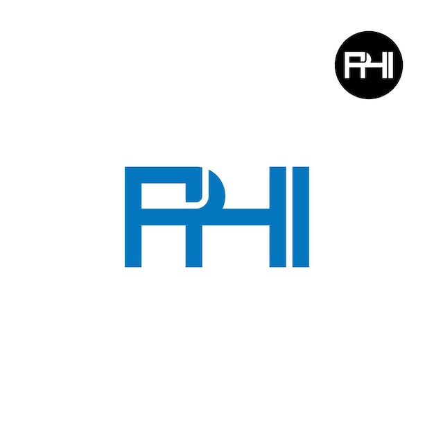 Vector diseño del logotipo de la letra phi monogram