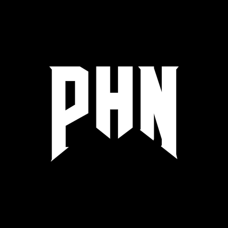 Vector diseño de logotipo de letra phn para una empresa de tecnología diseño del logotipo phn combinación de colores blanco y negro diseño del logotipo phn vector phn diseño del icono phn alfabeto phn tipografía