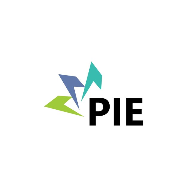 Diseño del logotipo de la letra PIE en fondo blanco Diseño creativo y moderno del logotipio de la carta PIE Diseño vectorial