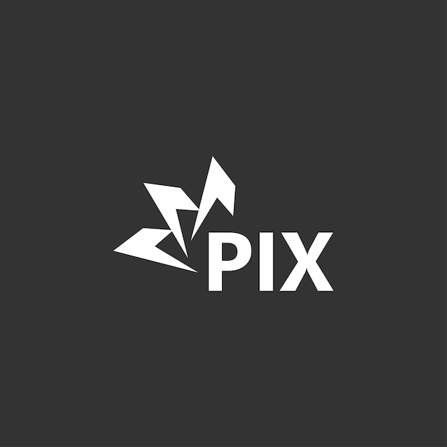 Diseño del logotipo de la letra PIX en fondo blanco Diseño creativo y moderno del logotipio de la carta PIX Diseño vectorial