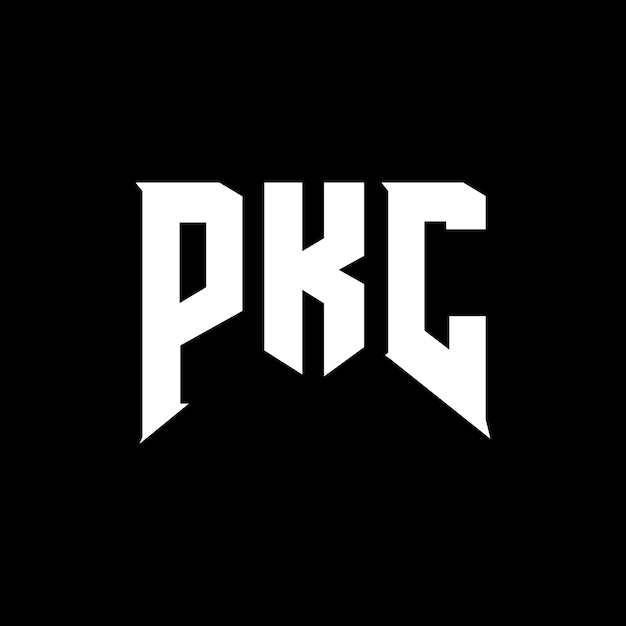 Diseño de logotipo de letra PKC para una empresa de tecnología Diseño del logotipo PKC combinación de colores blanco y negro Logotipo PKC Vector Diseño PKC Icono PKC Alfabeto Diseño del logotype PKC