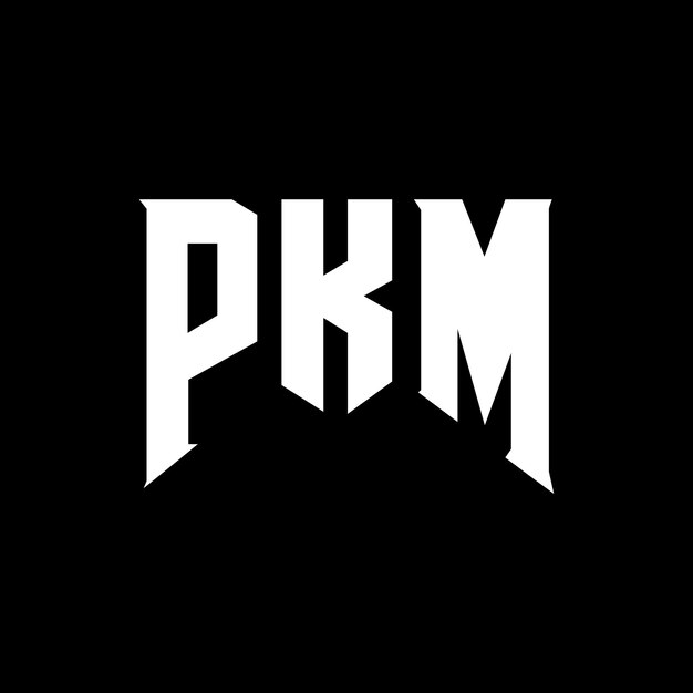 Diseño de logotipo de letra PKM para una empresa de tecnología Diseño del logotipo PKM combinación de colores blanco y negro Logotipo PKM vector Diseño del icono PKM Alfabeto PKM Tipografía diseño del logotipo