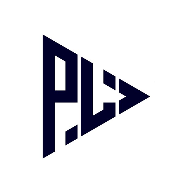 diseño del logotipo de la letra pl