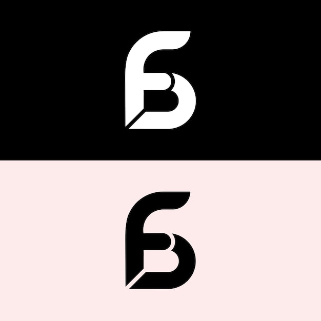 Diseño del logotipo de letra plana mínima Fd o Df