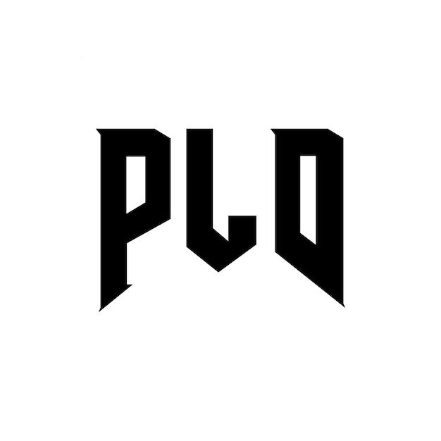 Diseño de logotipo de letra PLD para una empresa de tecnología Diseño del logotipo PLD Combinación de colores blanco y negro PLD Logotipo PLD Vector PLD Diseño del icono PLD Alfabeto PLD Tipo de diseño del logotipo