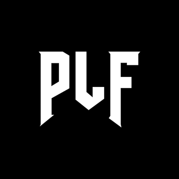 Diseño de logotipo de letra PLF para una empresa tecnológica Diseño del logotipo PLF Combinación de colores blanco y negro PLF Logotipo PLF Vector PLF Diseño del icono PLF Alfabeto PLF Tipografía diseño del logotipo