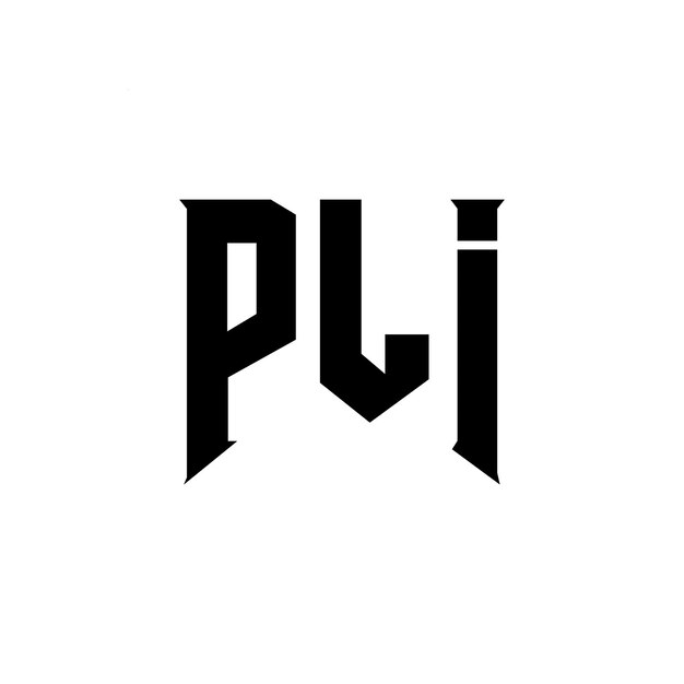 Diseño de logotipo de letra PLI para una empresa de tecnología Diseño del logotipo PLI combinación de colores blanco y negro Diseño del Logotipo PLI Vector PLI Diseño del Icono PLI Alfabeto PLI Tipo de diseño del Logotipo