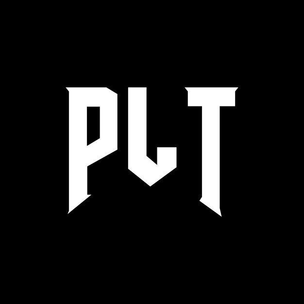 Diseño de logotipo de letra PLT para una empresa de tecnología Diseño del logotipo PLT combinación de colores blanco y negro PLT logo PLT vector PLT diseño del icono PLT alfabeto PLT tipografía diseño del logotipo