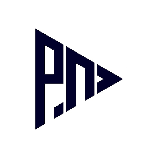 Diseño del logotipo de la letra pn