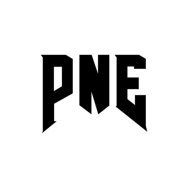Diseño de logotipo de letra PNE para una empresa de tecnología PNE diseño de logotipo PNE combinación de colores blanco y negro PNE logo PNE vector PNE diseño PNE icono PNE alfabeto PNE tipografía diseño del logotipo