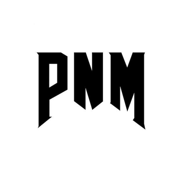 Diseño de logotipo de letra PNM para una empresa de tecnología Diseño del logotipo PNM combinación de colores blanco y negro Logotipo PNM vector PNM diseño Icono PNM alfabeto PNM tipografía Diseño del Logotipo