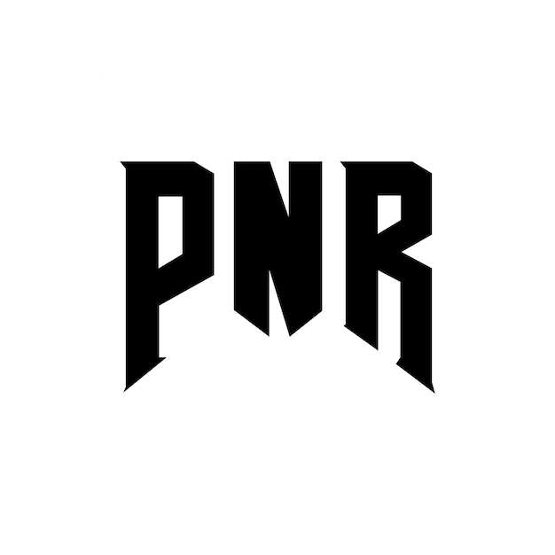 Diseño del logotipo de la letra PNR para una empresa de tecnología Diseño del Logotipo PNR Combinación de colores blanco y negro Logotipio PNR Vector Diseño del PNR Icono PNR Alfabeto PNR Tipo de diseño del logotipo